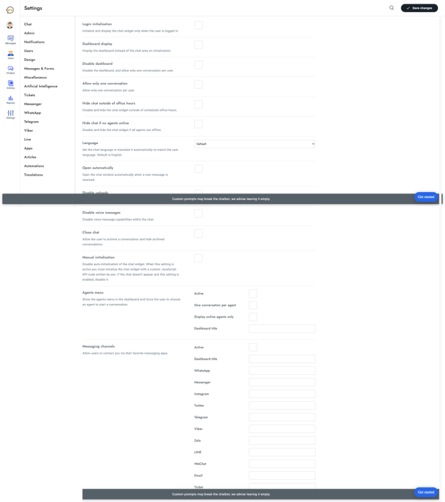 Chat Settings